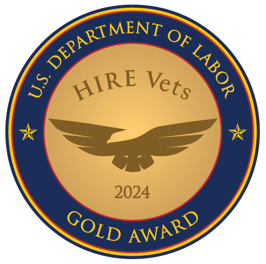 Hire Vets 2024 Gold Award Medallion, US Department of Labor